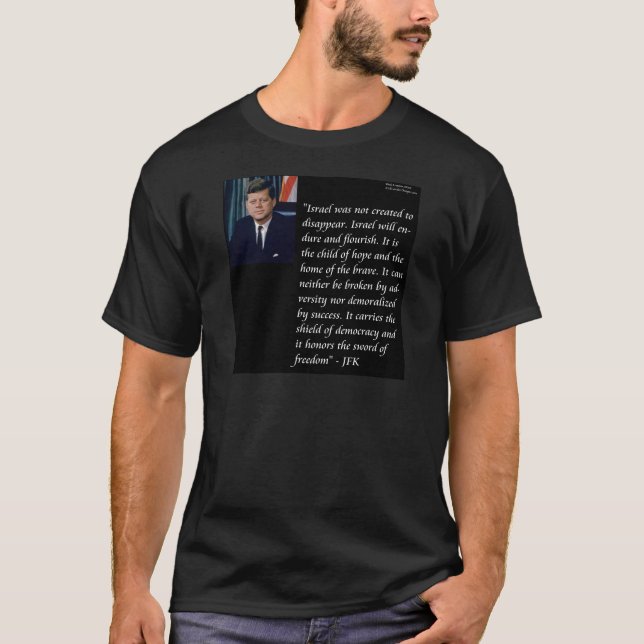 Camiseta JFK y famosa cita sobre Israel (Anverso)