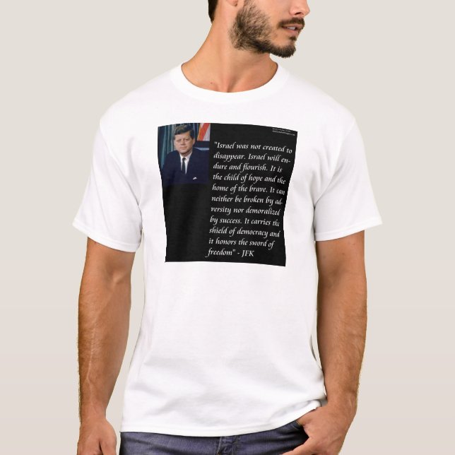 Camiseta JFK y famosa cita sobre Israel (Anverso)