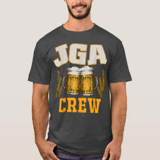 Camiseta JGA Crew con cerveza a la fiesta de soltero del gr