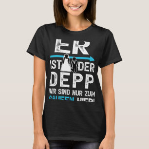 Camiseta JGA Él es el Outfit Depp Hombres Despedida de sol
