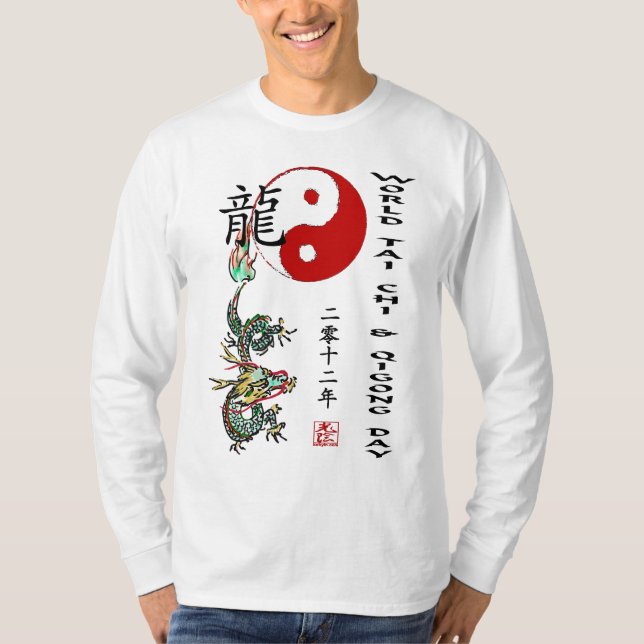 Camiseta Ji del Tai del mundo y día 2012 de Qigong (Anverso)