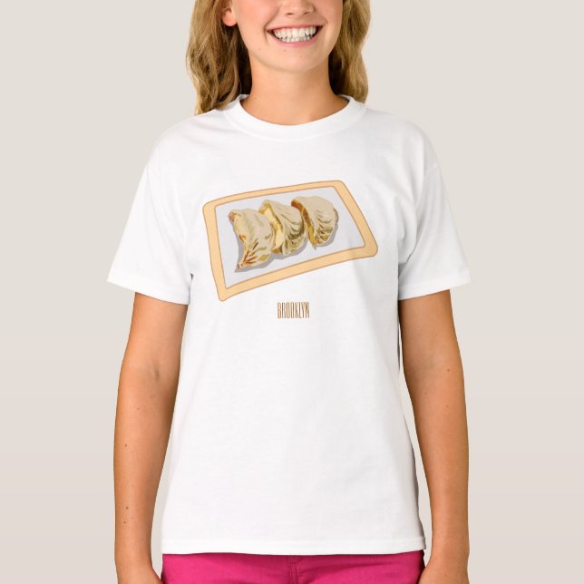 Camiseta Jiaozi / ilustracion personalizado chino de bolas  (Anverso)
