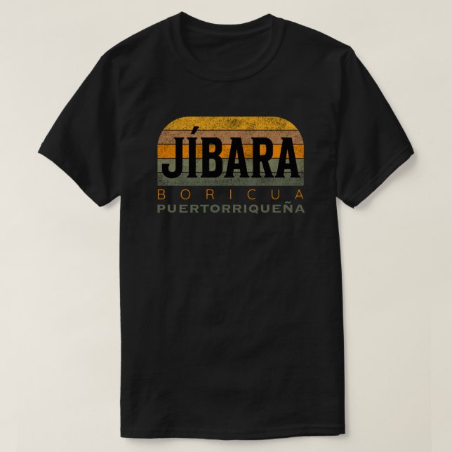 Camiseta Jibara Boricua Puertorriqueña (Diseño del anverso)