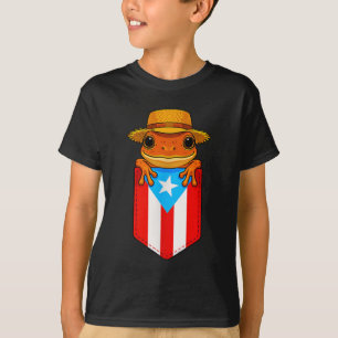 Camiseta Jibaro Coqui Frog Bandera Boricua