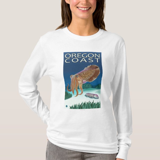 Camiseta Jibias de la costa de Oregon (Anverso)