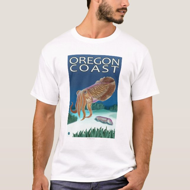 Camiseta Jibias de la costa de Oregon (Anverso)