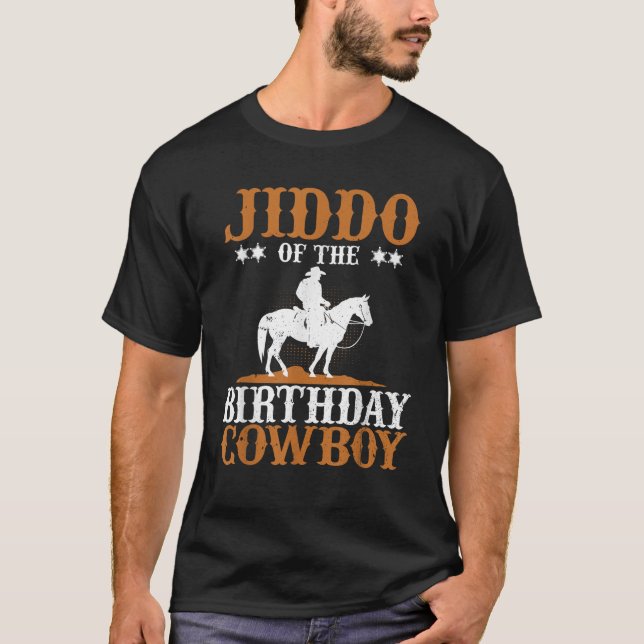 Camiseta Jiddo of the Birthday of Cowboy Grandpa Bday Boy P (Anverso)