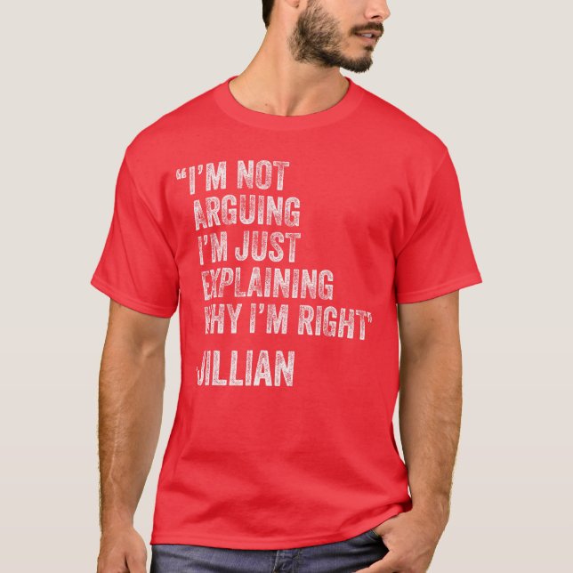 Camiseta Jillian Quote Funny Birthday Custom Name Idea Engi (Anverso)