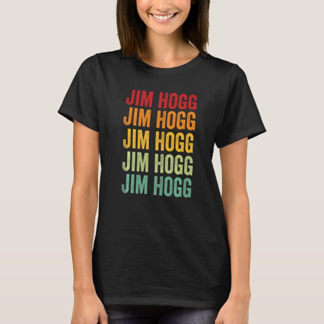 Camiseta Jim Hogg County Texas Rainbow Text (Anverso)