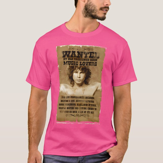 Camiseta Jim Morrison Wanted Poster (Anverso)