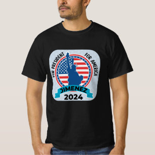 Camiseta Jiménez por el presidente 2024 con bandera y estat