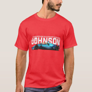 Camiseta Jimmie Johnson 2022 blanco sobre azul oscuro