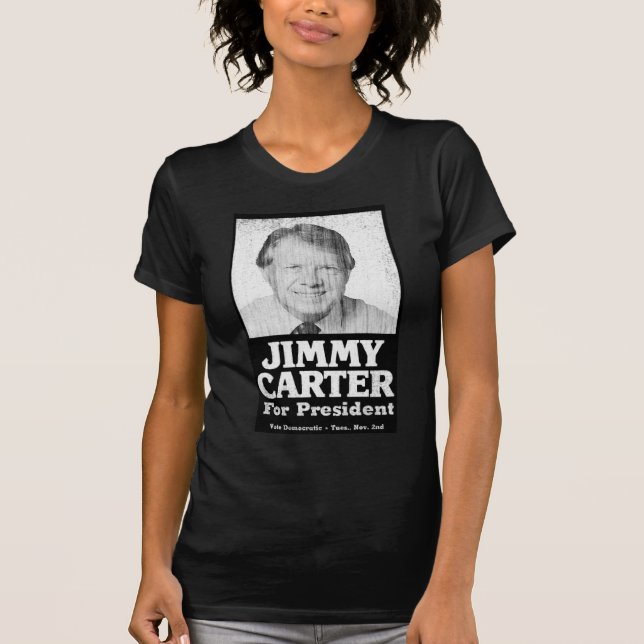 Camiseta Jimmy Carter apenó blanco y negro (Anverso)