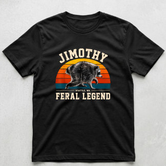 Camiseta Jimothy Mapache Seattle Feral Leyenda Meme
