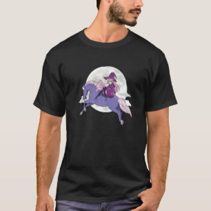 Camiseta Jinete Caballo Luna Brujería Jinete Ri