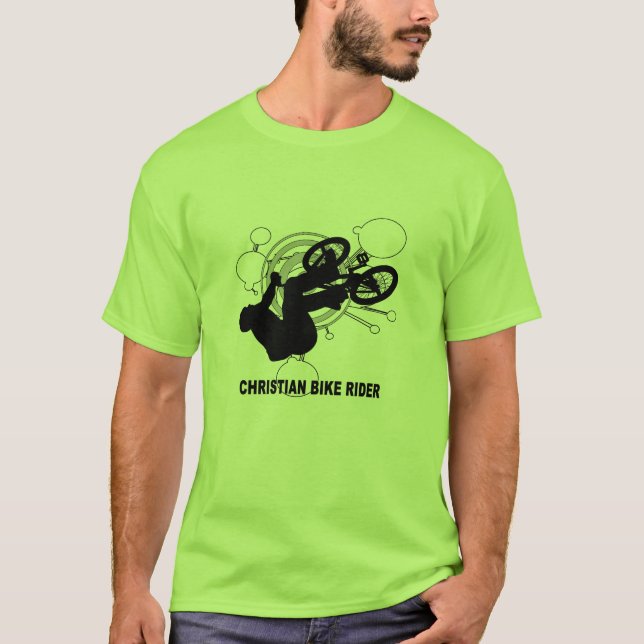 Camiseta Jinete cristiano de la bici (Anverso)