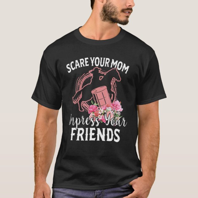 Camiseta Jinete De Barriles Espantamos A Mamá Impresionamos (Anverso)
