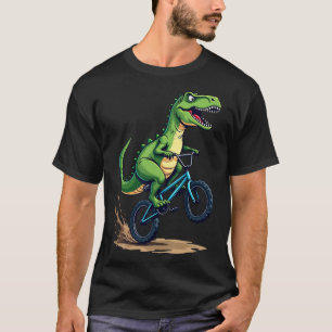 Camiseta Jinete de bicicleta Bmx de dinosaurio montando bic