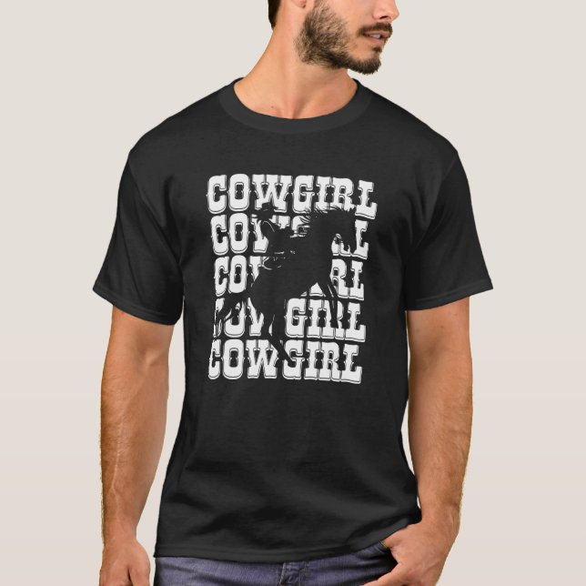 Camiseta Jinete de caballo vaquera (Anverso)