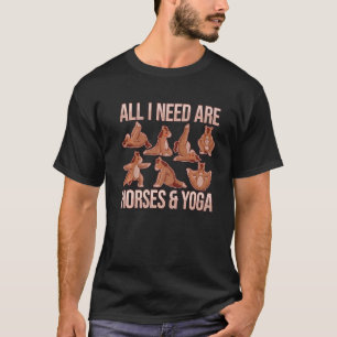 Camiseta Jinete de caballo yogi Caballos y yoga Montar a ca