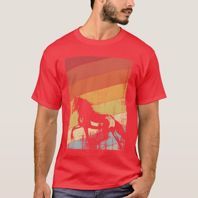 Camiseta jinete de caballos vintage (Anverso)