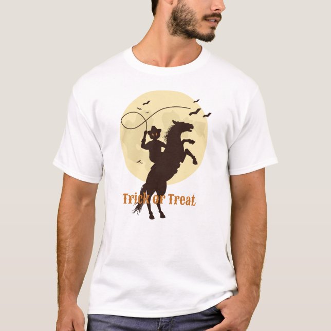 Camiseta jinete de calabaza de halloween (Anverso)