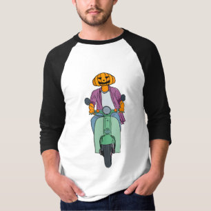 Camiseta Jinete de calabaza en scooter menta