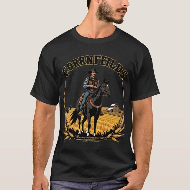 Camiseta jinete de campos de maíz (Anverso)