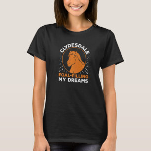 Camiseta Jinete de Clydesdale Potro Llenando Clydesdale a C