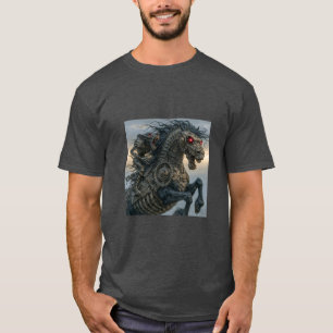 Camiseta Jinete de Criatura Nocturna Caballo Steampunk