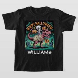 Camiseta Jinete de Dino Espeluznante – Esqueleto en T-Rex M