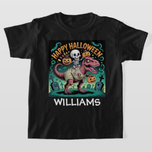 Camiseta Jinete de Dino Espeluznante – Esqueleto en T-Rex M