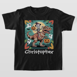 Camiseta Jinete de Dino Espeluznante – Esqueleto en T-Rex M