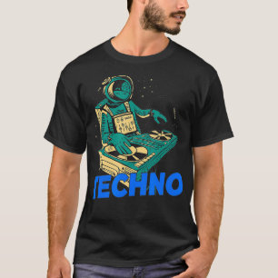 Camiseta Jinete de discos de Techno Music Astronauta DJ Spa