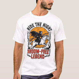 Camiseta Jinete de Halloween Vintage Arte Espeluznante sin 