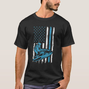 Camiseta Jinete de moto acuática Bandera Estados Unidos Dep
