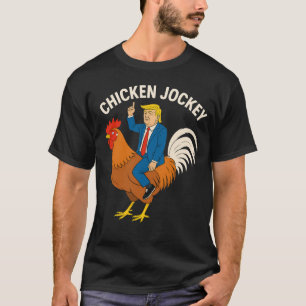 Camiseta Jinete de Pollo Trump Meme Divertido Humor Surreal