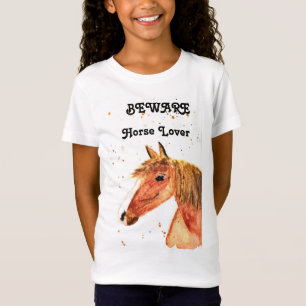 Camiseta Jinete de rancho de caballos lindo chica acuarela 