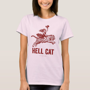 Camiseta Jinete de Tigre Vintage Gato del Infierno Gráfico