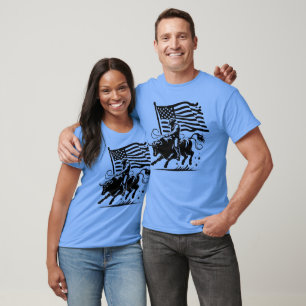 Camiseta Jinete de Toro Americano Rodeo