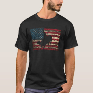 Camiseta Jinete de Toro de Rodeo Bandera Americana para Vaq
