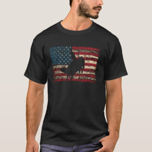 Camiseta Jinete de Toro de Rodeo Bandera Americana para Vaq