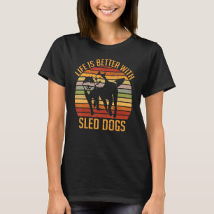 Camiseta Jinete de Trineo de Perros de Alaska Mushing Huski