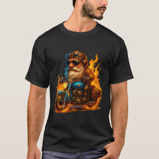 Camiseta Jinete del Infierno Esponjoso: Perro Motero con Ba