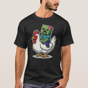 Camiseta Jinete Divertido de Píxeles Montando un Jinete de 