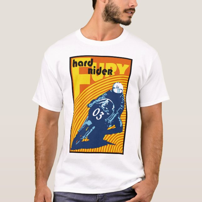 Camiseta Jinete duro de la furia (Anverso)