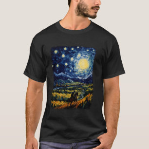Camiseta Jinete Equitación Doma Noche estrellada