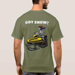 Camiseta Jinete Esqueleto de Moto de Nieve Personalizable D