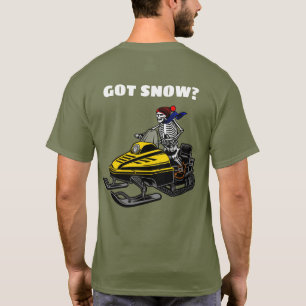 Camiseta Jinete Esqueleto de Moto de Nieve Personalizable D