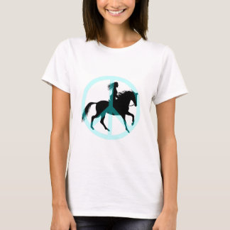 Camiseta Jinete fresco del caballo del símbolo de paz